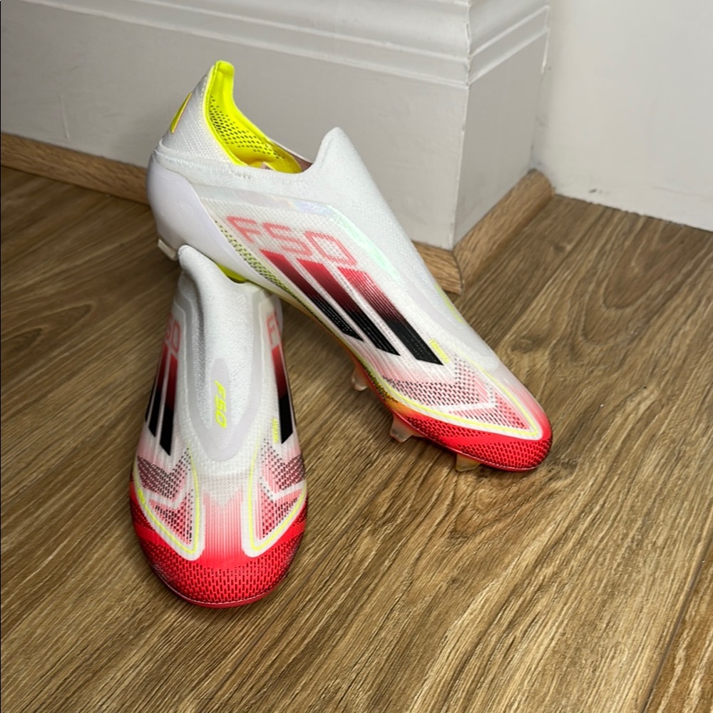 Adidas F50 White and Red Soccer Cleats (New)